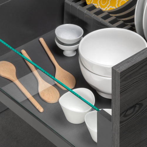 Cassetto esterno Vertex 40 kg altezza 178mm con sponde in vetro