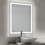 Specchio da bagno Heracles con illuminazione LED frontale e decorativa (L.87,7 P.9,2 H.67,6) 1 UN