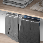 Porta pantaloni doppio estraibile per armadio.