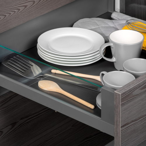 Cassetto esterno Vertex 40 kg altezza 131mm con sponde in vetro