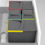 Set di contenitori con base Recycle per cassetti da cucina (L.76 P.53 H.30) 1 SET