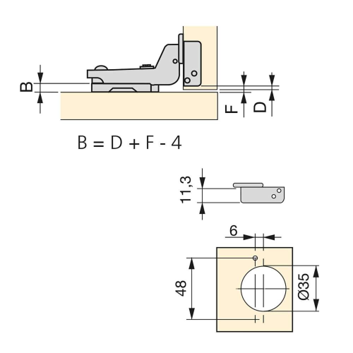 Kit cerniera collo alto X91N e basetta