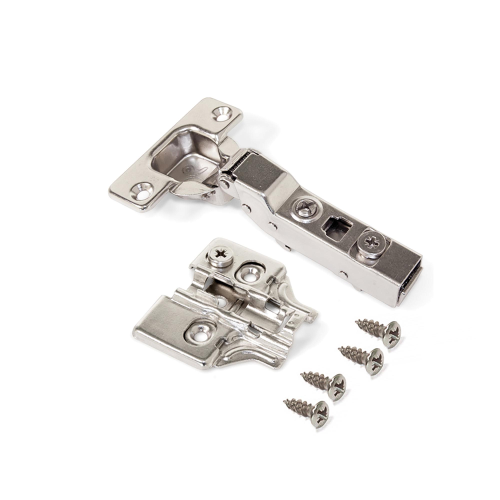 Kit cerniera mezzo collo X91 con chiusura ammortizzata, basette per vite (L.27 P.15 H.10) 20 JG