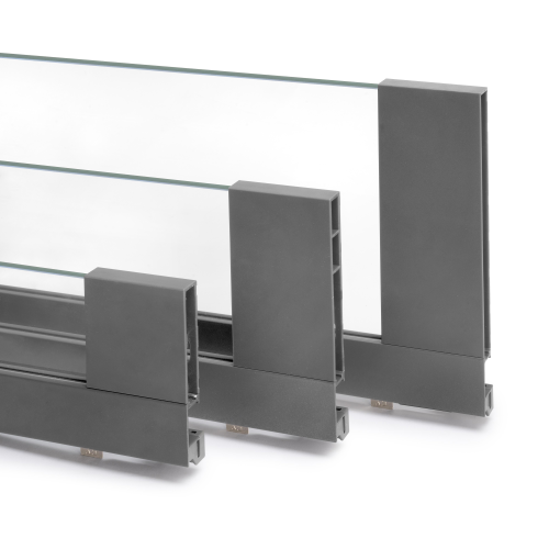 Cassetto esterno Vertex 40 kg altezza 131mm con sponde in vetro