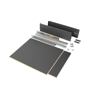 Kit cassetto per cucina o bagno Vertex di altezza 93mm con pannelli inclusi e regolazione 3D