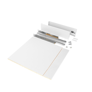 Kit cassetto per cucina o bagno Vertex di altezza 93mm con pannelli inclusi e regolazione 3D