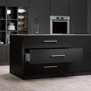 Kit cassetto per cucina o bagno Vertex di altezza 93mm con pannelli inclusi e regolazione 3D