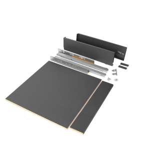 Kit cassetto per cucina o bagno Vertex di altezza 93mm con pannelli inclusi e regolazione 3D