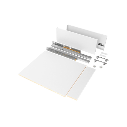 Kit cassetto per cucina o bagno Vertex di altezza 178mm con pannelli inclusi e regolazione 3D