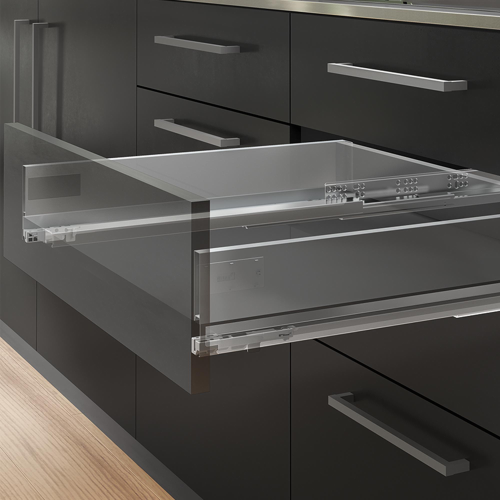 Kit cassetto per cucina o bagno Vertex di altezza 178mm con pannelli inclusi e regolazione 3D