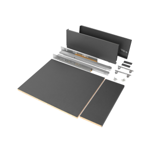 Kit cassetto per cucina o bagno Vertex di altezza 178mm con pannelli inclusi e regolazione 3D