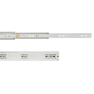 Guide a sfere per cassetti con estrazione totale e chiusura soft, altezza 45 mm