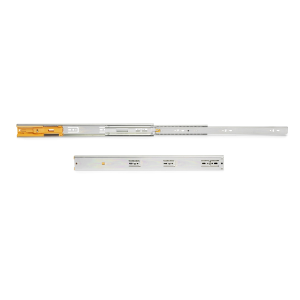 Guide a sfere per cassetti con estrazione totale e chiusura soft, altezza 45 mm