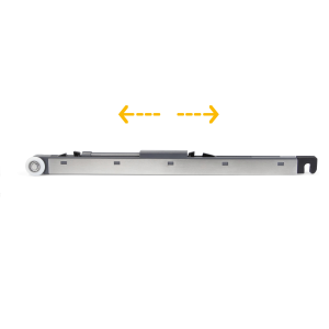 Sistema Railway per ante scorrevoli sospese in legno con chiusura soft