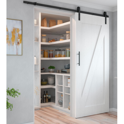 Sistema Barn per ante scorrevoli in legno sospese