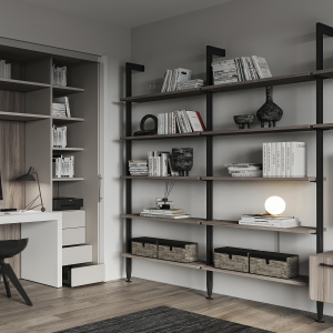 Set staffe Zero per mensola in legno