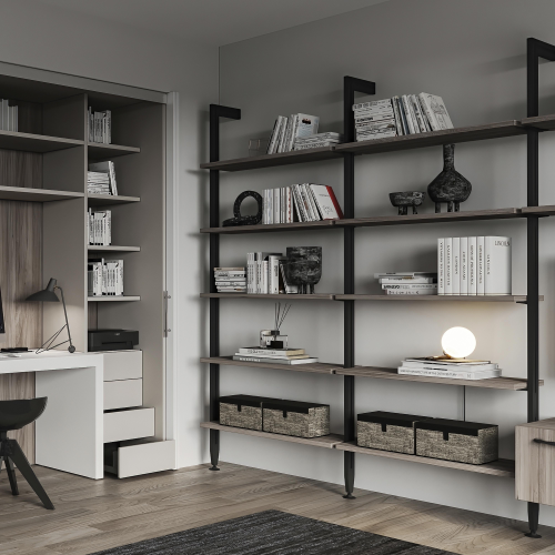 Set staffe Zero per mensola in legno