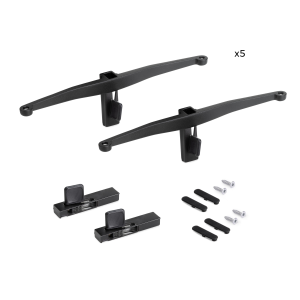 Set staffe Zero per mensola in legno