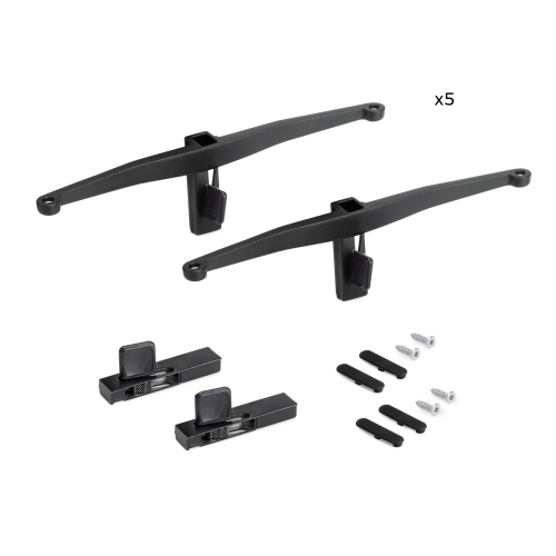 Set staffe Zero per mensola in legno