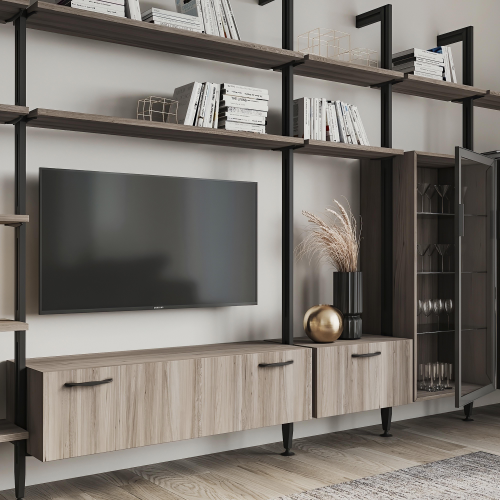 Kit Zero di supporti per mensole in legno e moduli