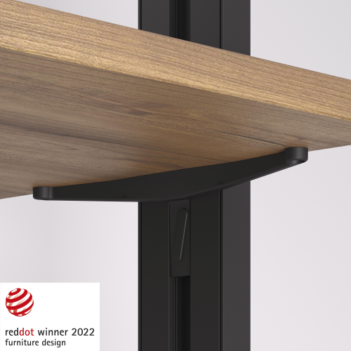 Kit Zero di supporti per mensole in legno e barra appendiabiti