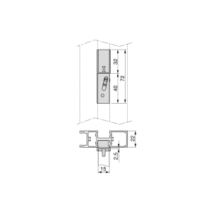 Kit Zero di supporti per mensole in legno e barra appendiabiti