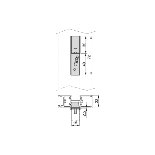 Kit Zero di supporti per mensole in legno, modulo e barra appendiabiti