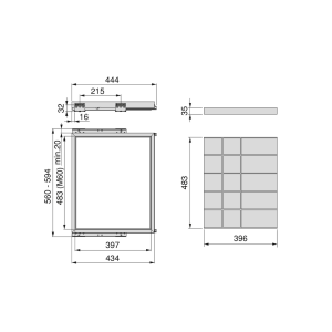 Kit cassetto organizzatore Hack per armadio