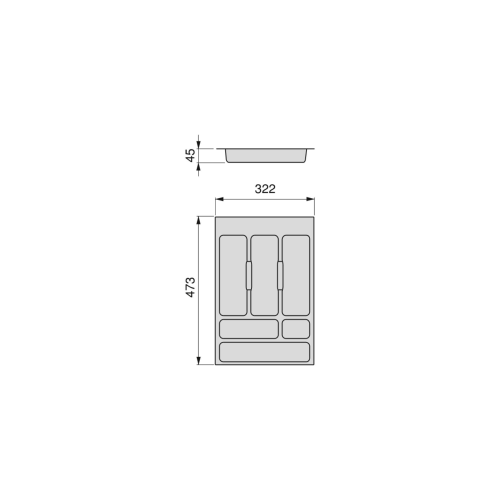 Portaposate Optima Vertex/Concept/Convex 500mm (Spalle 16mm)