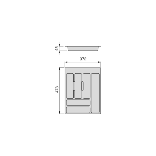 Portaposate Optima Vertex/Concept/Convex 500mm (Spalle 16mm)