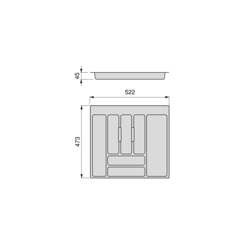 Portaposate Optima Vertex/Concept/Convex 500mm (Spalle 16mm)