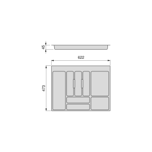 Portaposate Optima Vertex/Concept/Convex 500mm (Spalle 16mm)