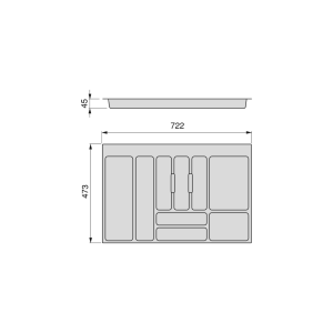 Portaposate Optima Vertex/Concept/Convex 500mm (Spalle 16mm)