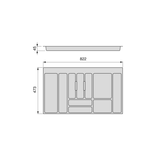 Portaposate Optima Vertex/Concept/Convex 500mm (Spalle 16mm)