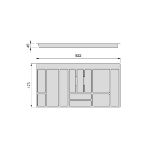 Portaposate Optima Vertex/Concept/Convex 500mm (Spalle 16mm)