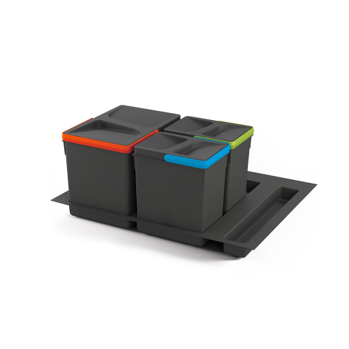 Set di contenitori con base Recycle per cassetti da cucina