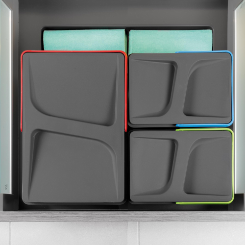 Set di contenitori con base Recycle per cassetti da cucina