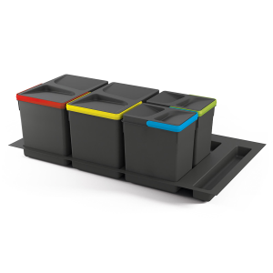Set di contenitori con base Recycle per cassetti da cucina