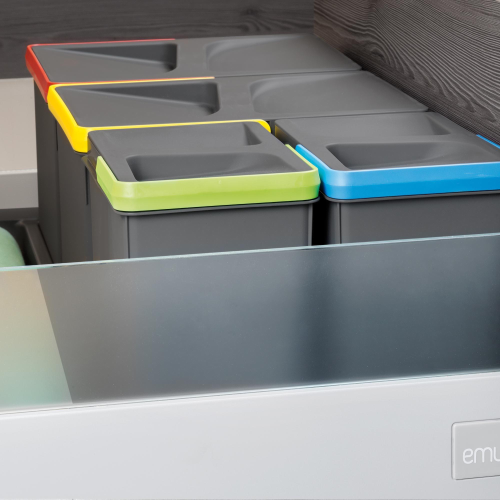 Set di contenitori con base Recycle per cassetti da cucina