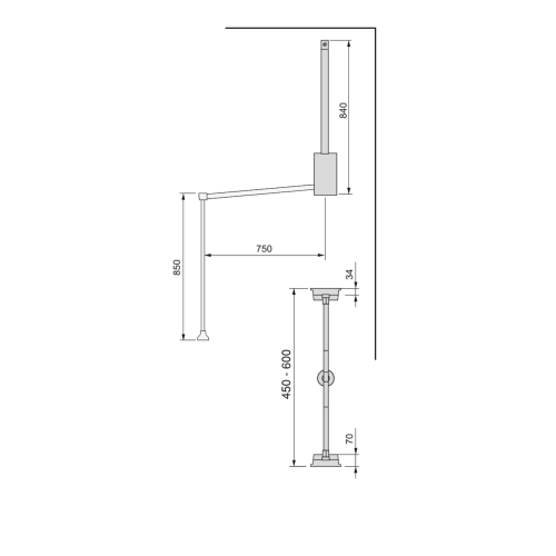 Appendiabiti per armadio Hang