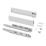 Cassetto esterno Vertex, 40kg, altezza 93mm e regolazione 3D