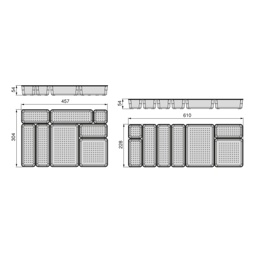 Kit di contenitori organizer Cube per cassetti