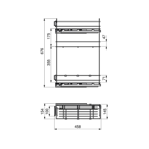 Portabottiglie estraibile TitaneMax con chiusura soft