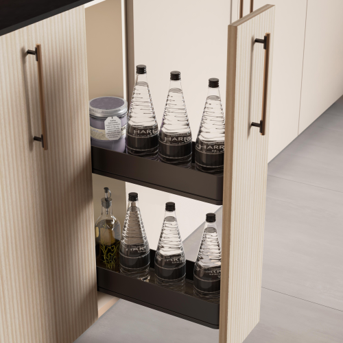 Portabottiglie laterale estraibile Harmony con chiusura soft
