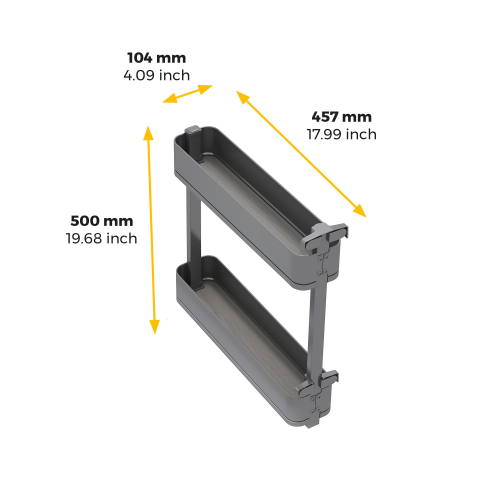 Portabottiglie laterale estraibile Harmony con chiusura soft