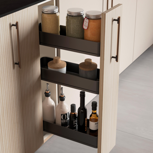 Portabottiglie laterale estraibile Harmony con chiusura soft