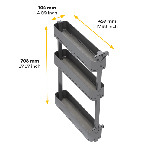 Portabottiglie laterale estraibile Harmony con chiusura soft