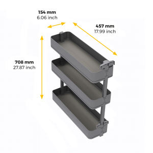 Portabottiglie laterale estraibile Harmony con chiusura soft