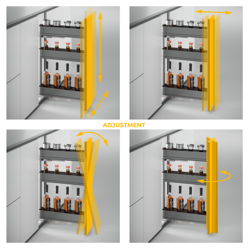 Carrello estraibile Harmony con chiusura soft