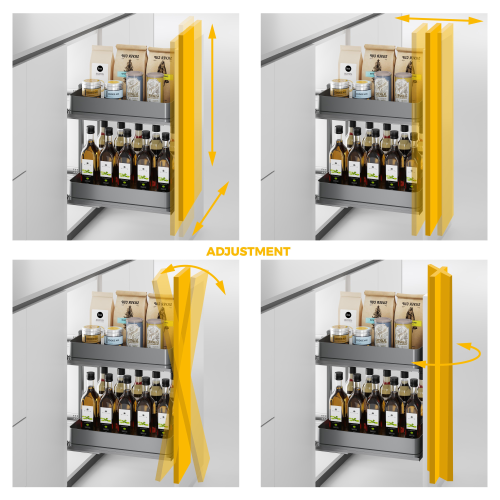 Carrello estraibile Harmony con chiusura soft